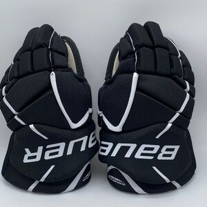Bauer Challenger Youth Kids 11” Black and White Hockey Gloves Jr.